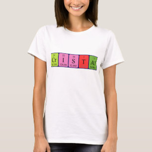 T-shirt Chemise de nom de table périodique Cristal