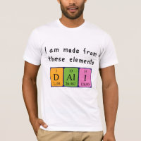 Chemise de nom de table périodique Dali
