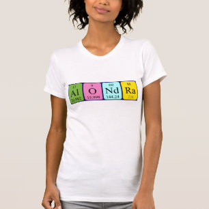 T-shirt Chemise de nom de table périodique d'Alondra