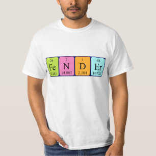 T-shirt Chemise de nom de table périodique d'amortisseur