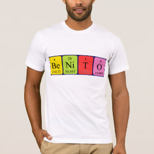 T-shirt Chemise de nom de table périodique de Benito