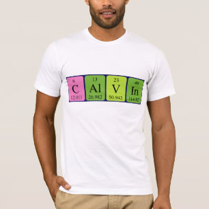 T-shirt Chemise de nom de table périodique de Calvin