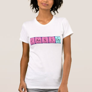 T-shirt Chemise de nom de table périodique de Cassidy