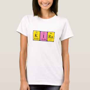 T-shirt Chemise de nom de table périodique de Kira