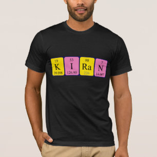 T-shirt Chemise de nom de table périodique de Kiran
