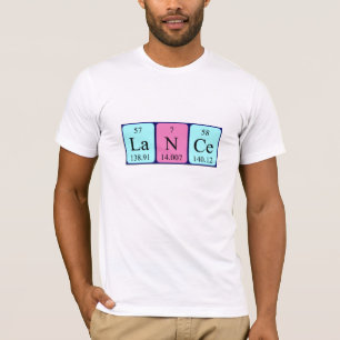 T-shirt Chemise de nom de table périodique de lance