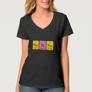 T-shirt Chemise de nom de table périodique de Nanna