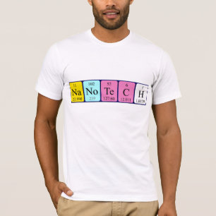 T-shirt Chemise de nom de table périodique de Nanotech