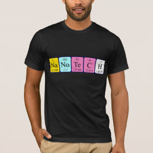 T-shirt Chemise de nom de table périodique de Nanotech