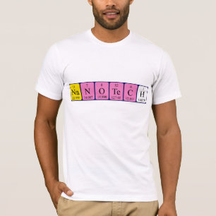 T-shirt Chemise de nom de table périodique de Nanotech