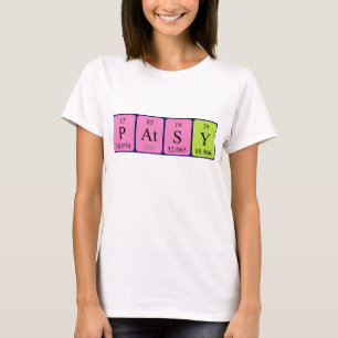 T-shirt Chemise de nom de table périodique de pigeon