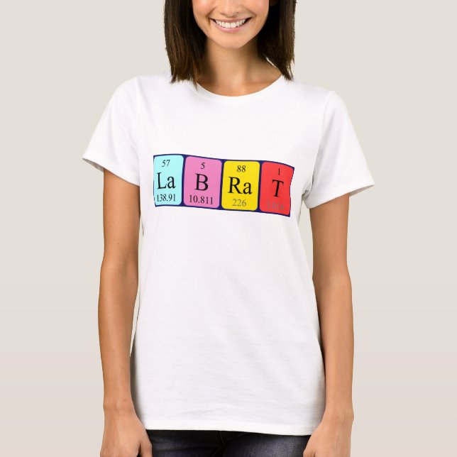 T-shirt Chemise de nom de table périodique de rat de (Devant)