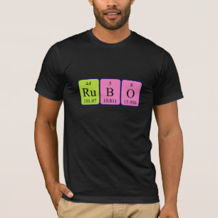 T-shirt Chemise de nom de table périodique de Rubo