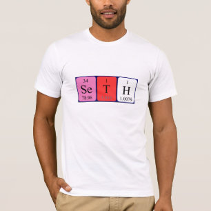 T-shirt Chemise de nom de table périodique de Seth