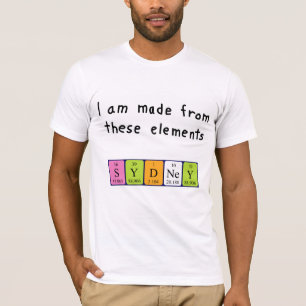 T-shirt Chemise de nom de table périodique de Sydney
