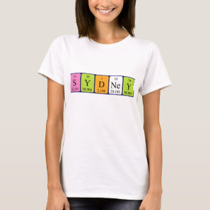 T-shirt Chemise de nom de table périodique de Sydney