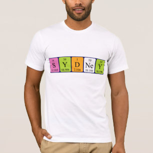 T-shirt Chemise de nom de table périodique de Sydney