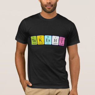T-shirt Chemise de nom de table périodique de Takeshi