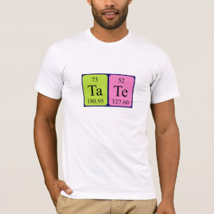 T-shirt Chemise de nom de table périodique de Tate
