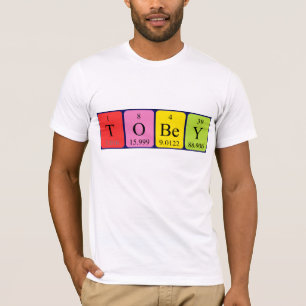 T-shirt Chemise de nom de table périodique de Tobey