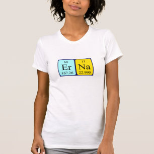 T-shirt Chemise de nom de table périodique d'Erna