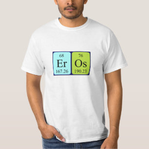 T-shirt Chemise de nom de table périodique d'eros
