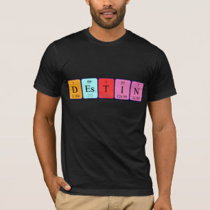 T-shirt Chemise de nom de table périodique Destin