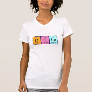 T-shirt Chemise de nom de table périodique Dila