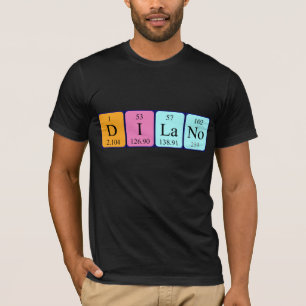 T-shirt Chemise de nom de table périodique Dilano