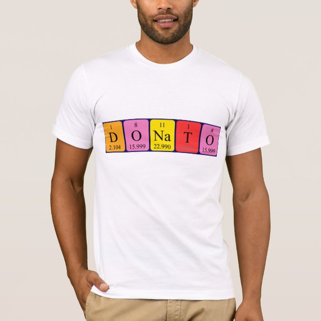 T-shirt Chemise de nom de table périodique Donato (Devant)