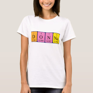 T-shirt Chemise de nom de table périodique Donna
