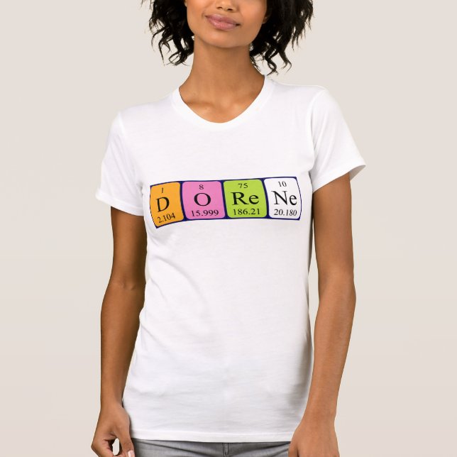 T-shirt Chemise de nom de table périodique Dorene (Devant)