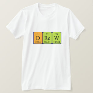 T-shirt Chemise de nom de table périodique Drew