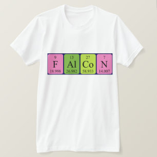 T-shirt Chemise de nom de table périodique Falcon