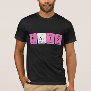T-shirt Chemise de nom de table périodique Faris