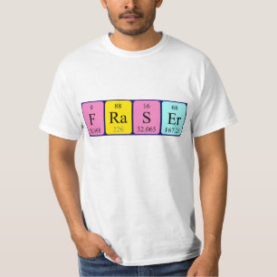 T-shirt Chemise de nom de table périodique Fraser