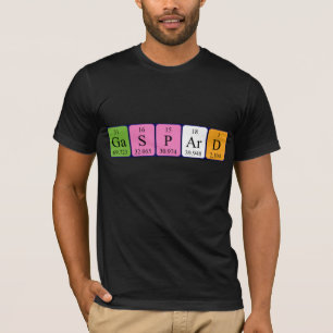 T-shirt Chemise de nom de table périodique Gaspard