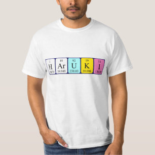 T-shirt Chemise de nom de table périodique Haruki