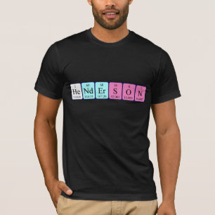T-shirt Chemise de nom de table périodique Henderson