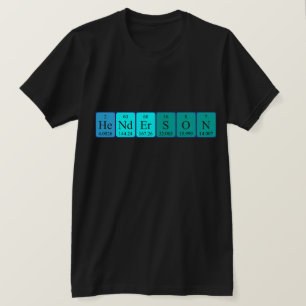 T-shirt Chemise de nom de table périodique Henderson