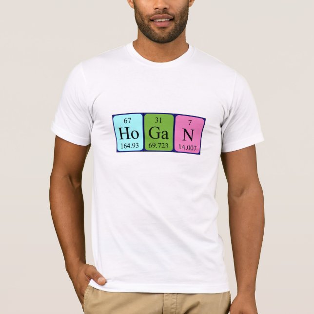 T-shirt Chemise de nom de table périodique Hogan (Devant)