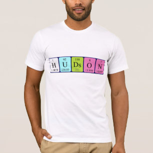 T-shirt Chemise de nom de table périodique Hudson
