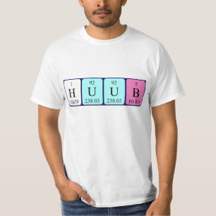 T-shirt Chemise de nom de table périodique Huub