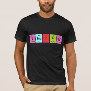 T-shirt Chemise de nom de table périodique Iestyn