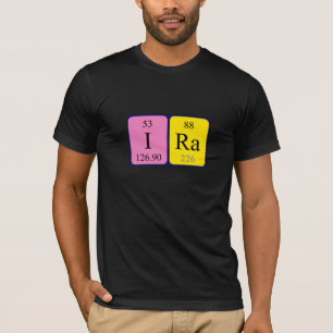 T-shirt Chemise de nom de table périodique Ira
