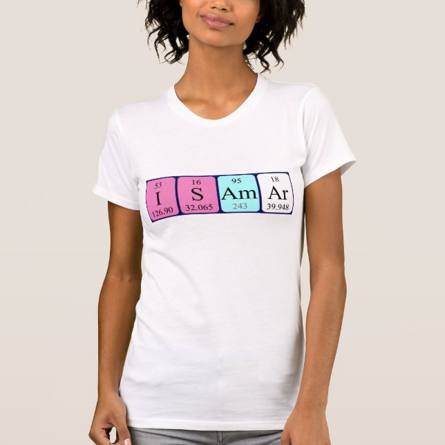 T-shirt Chemise de nom de table périodique Isamar (Devant)