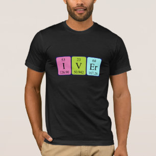 T-shirt Chemise de nom de table périodique Iver