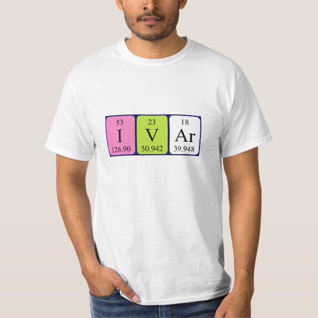 T-shirt Chemise de nom de table périodique ivoirienne (Devant)