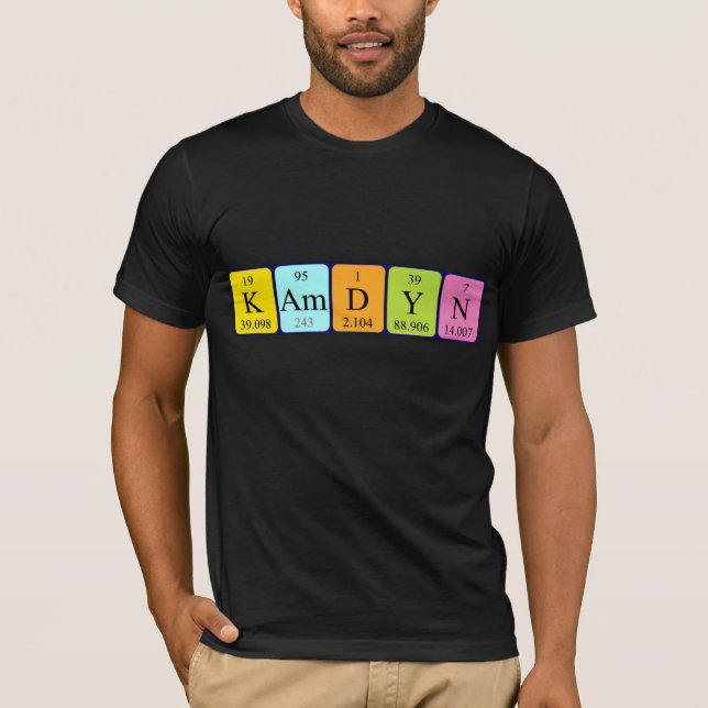 T-shirt Chemise de nom de table périodique Kamdyn (Devant)