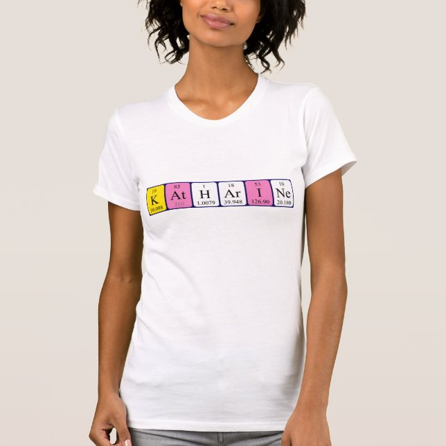 T-shirt Chemise de nom de table périodique Katharine (Devant)
